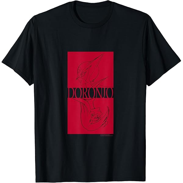 Amazon | ドロンジョデザインM ブラック Tシャツ | Tシャツ
